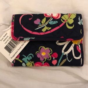 NWT Vera Bradley Euro Wallet in Ribbons